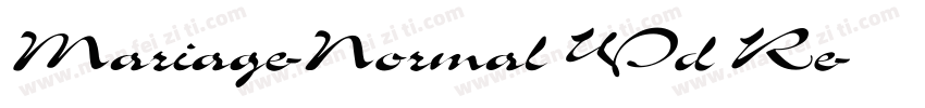 Mariage-Normal Wd Re字体转换